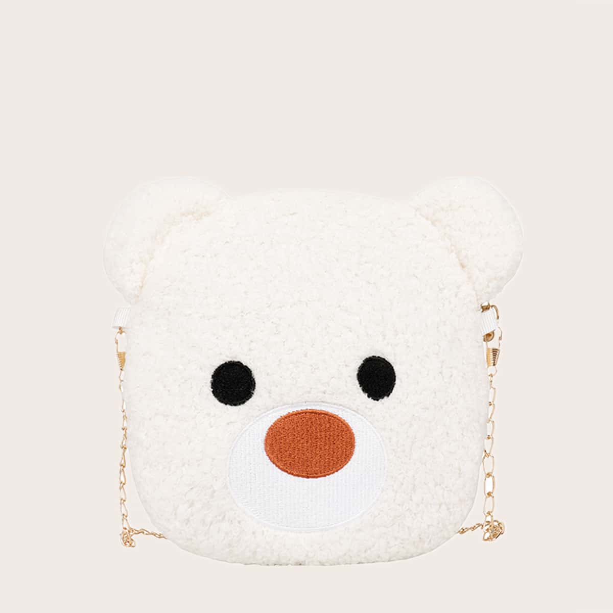 

Bear Shaped Teddy Crossbody Bag, White