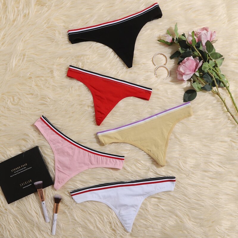 

5pack Striped Tape Panty Set, Multicolor