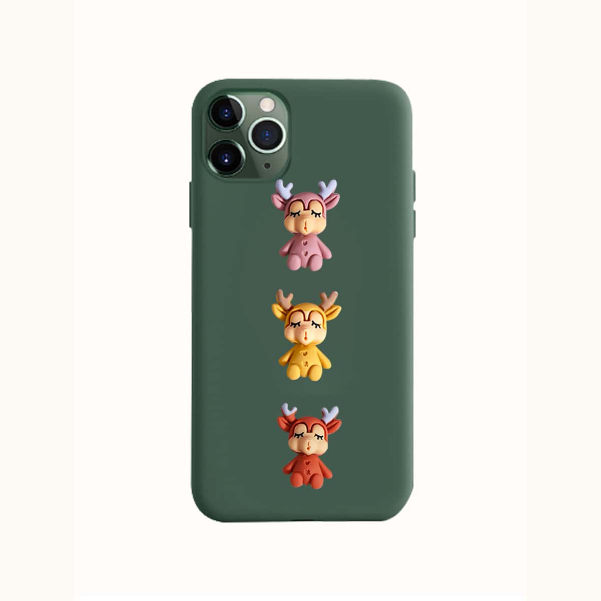 

Christmas Cute Deer iPhone Case, Dark green