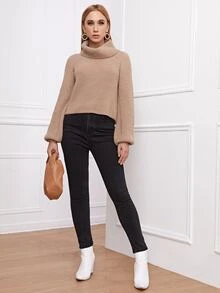 High-Waisted Cropped Skinny Jeans
