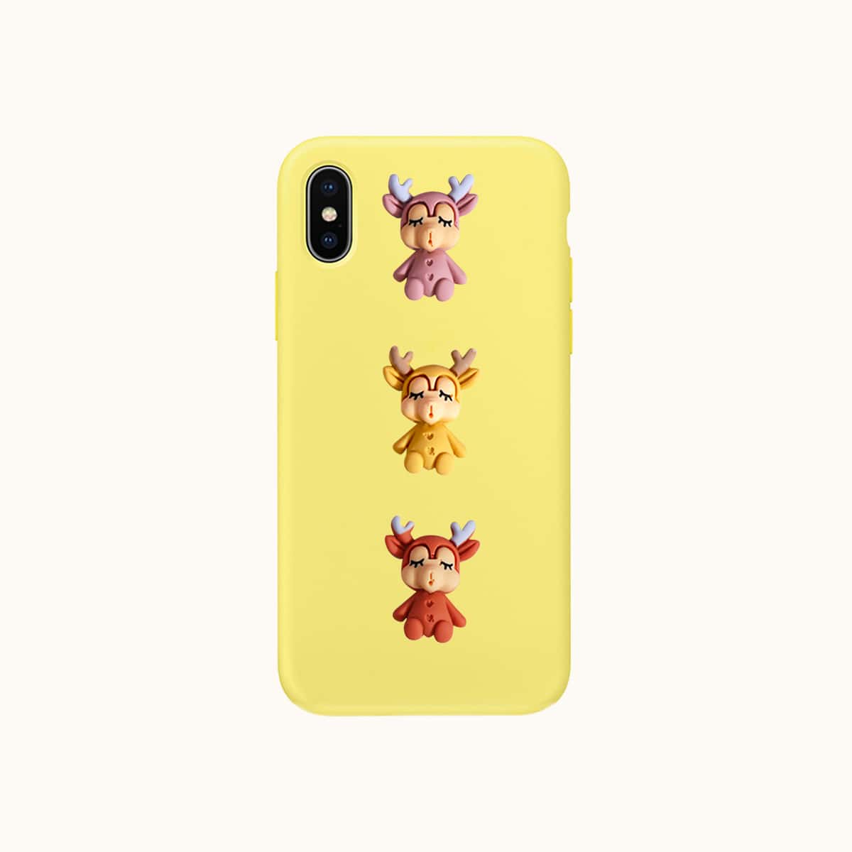 

Christmas Cute Deer iPhone Case, Yellow
