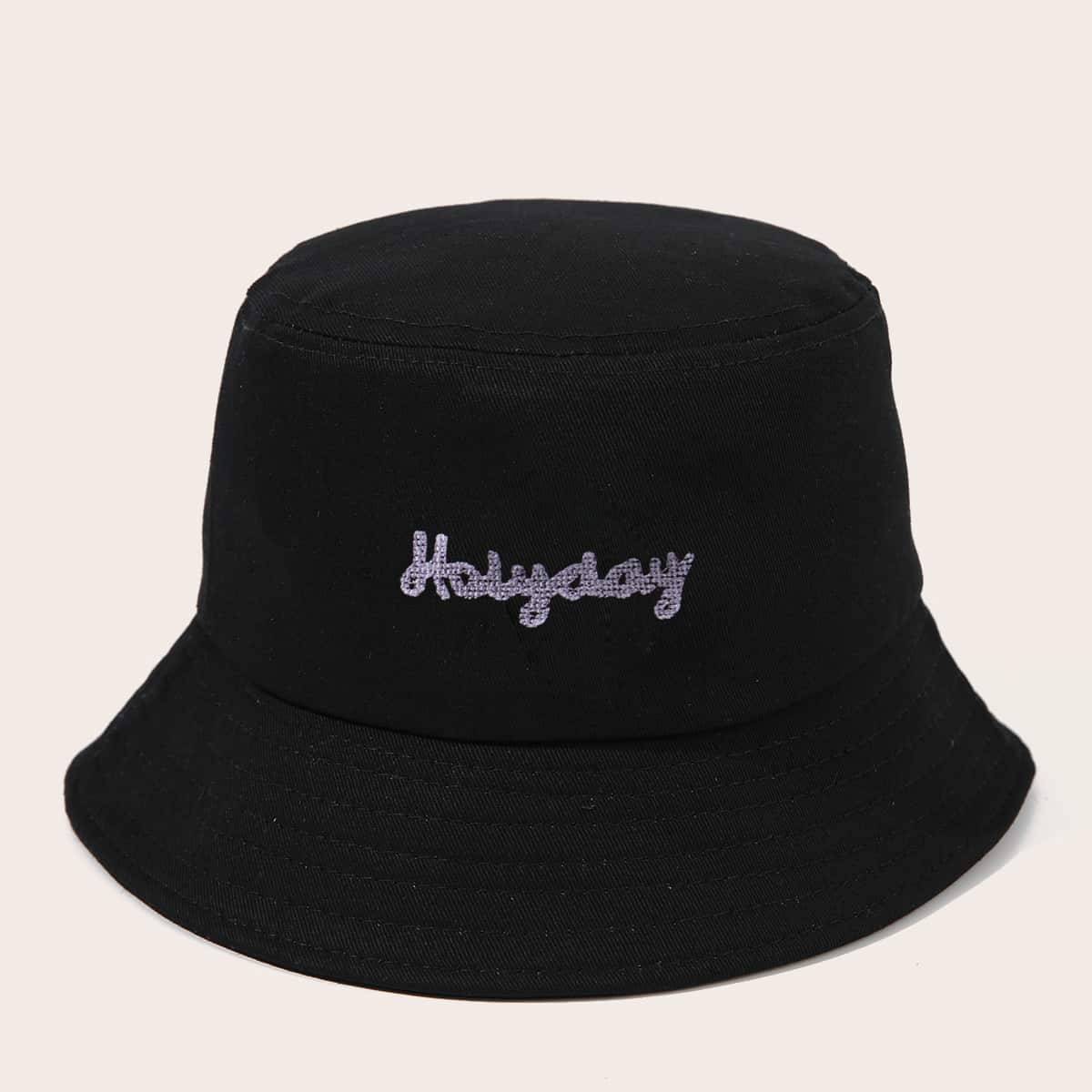 

Guys Letter Bucket Hat, Black