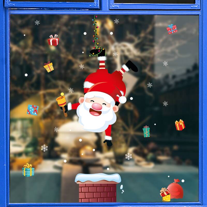 

Santa Claus Print Window Sticker, Multicolor