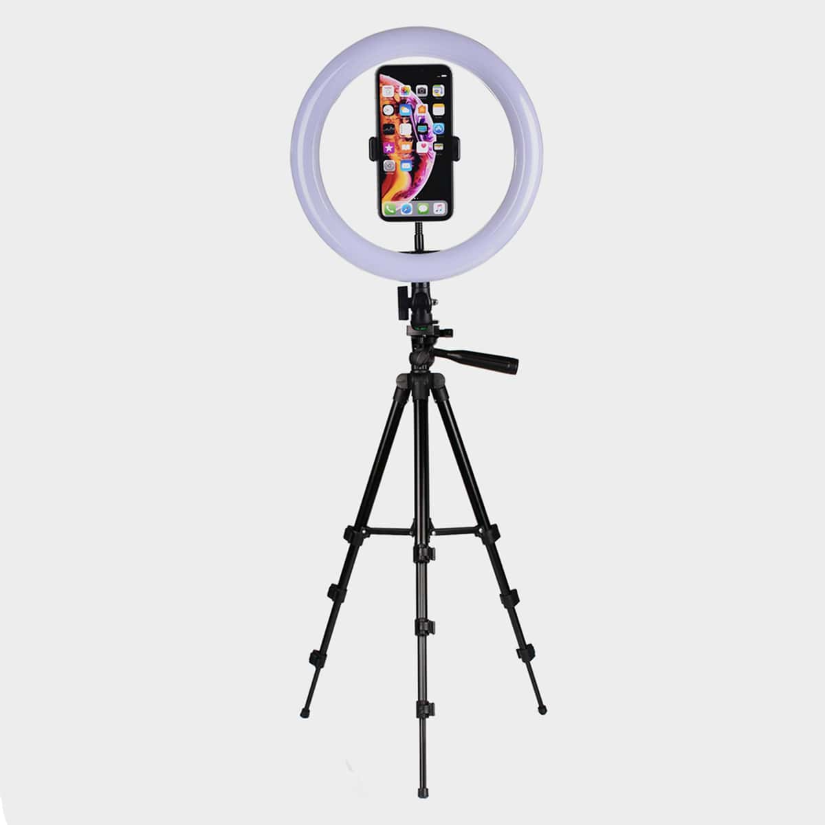 

Selfie Ring Light With Tripod Stand & Phone Holder, Black