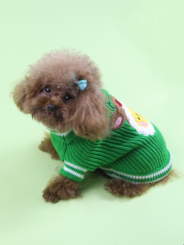 embroidered dog sweater