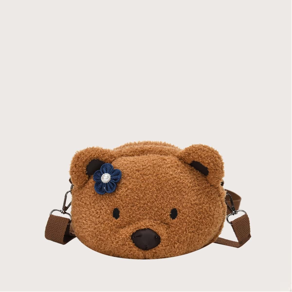 

Cartoon Bear Crossbody Bag, Coffee brown