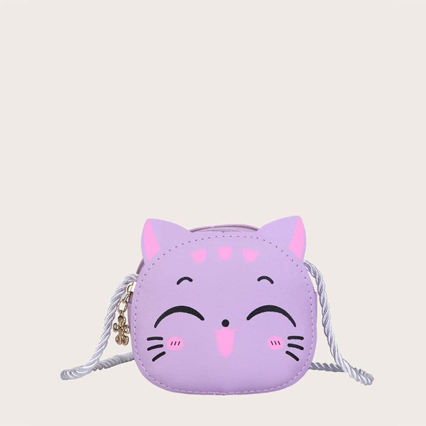 

Girls Cartoon Design Crossbody Bag, Purple