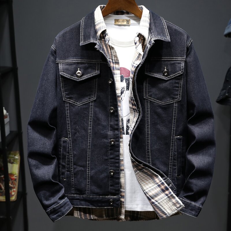 

Guys Flap Pocket Denim Jacket, Dark wash