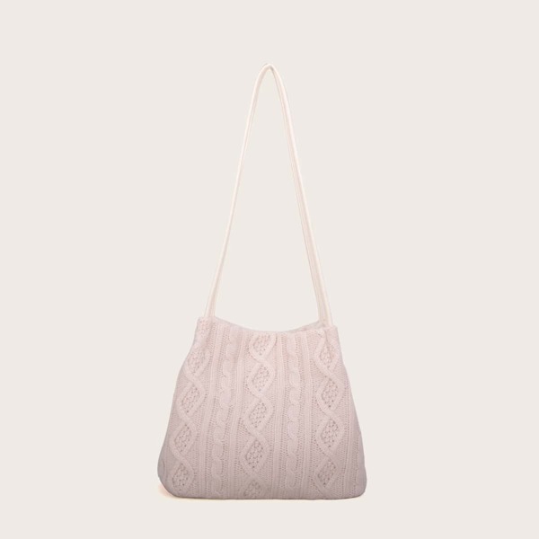

Minimalist Knit Tote Bag, Beige