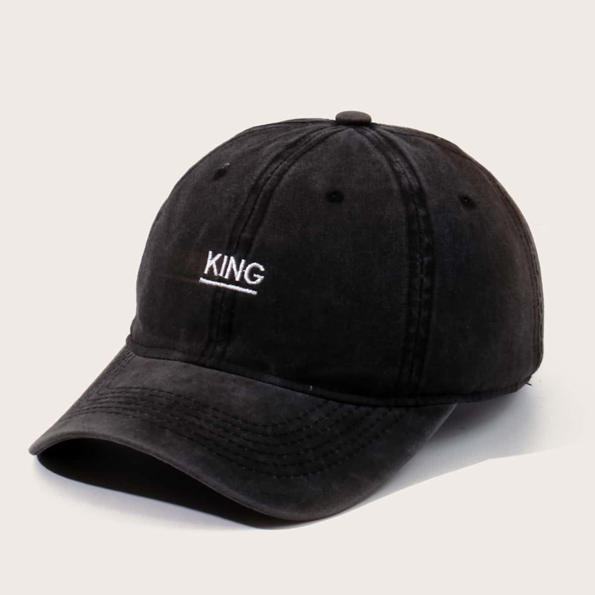

Guys Letter Embroidery Baseball Cap, Dark grey