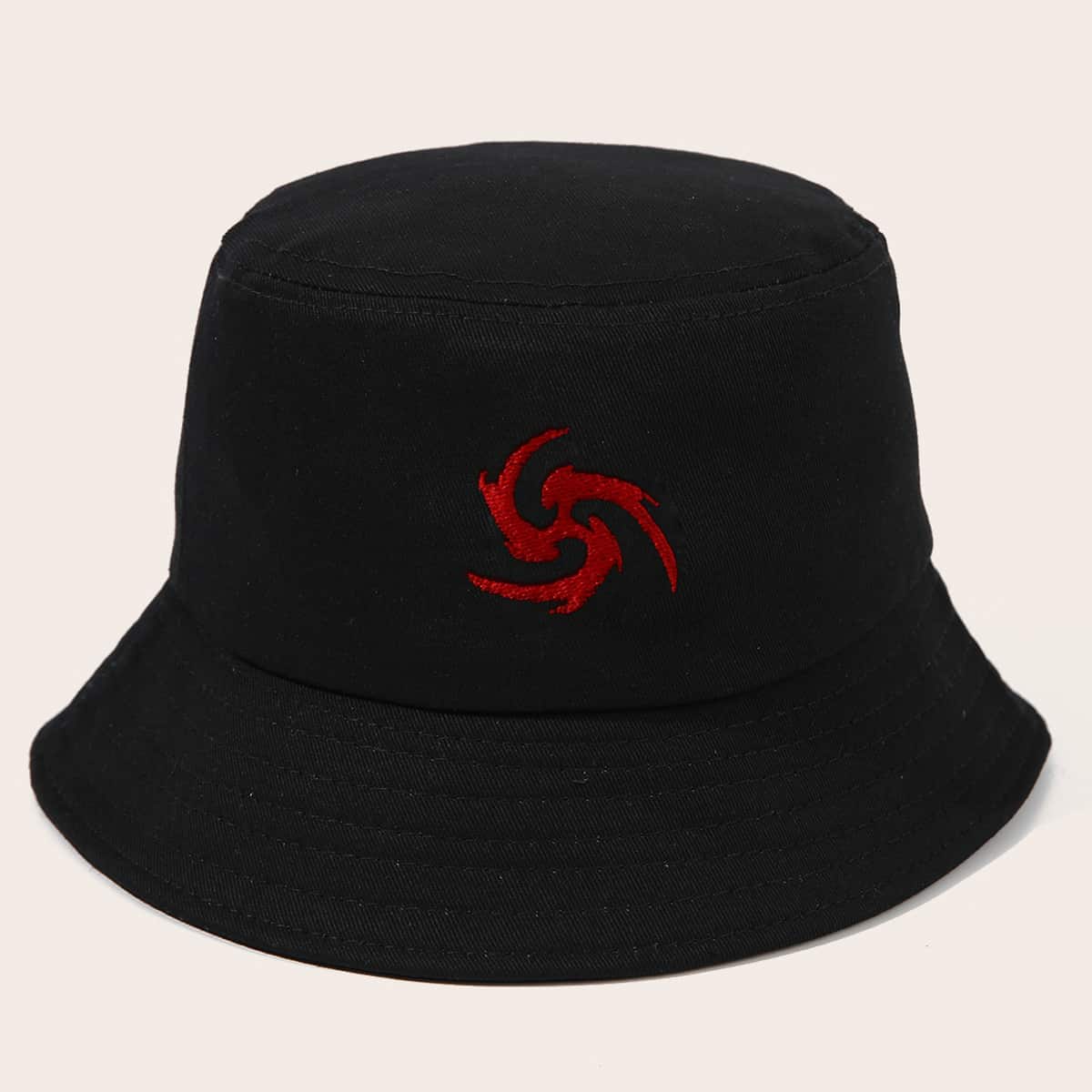 

Guys Embroidery Detail Bucket Hat, Black