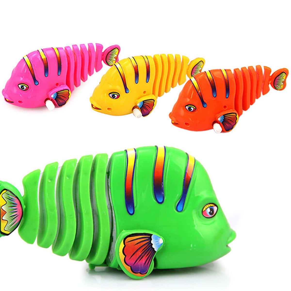 

1pc Random Wagtail Clockwork Fish Toy, Multicolor
