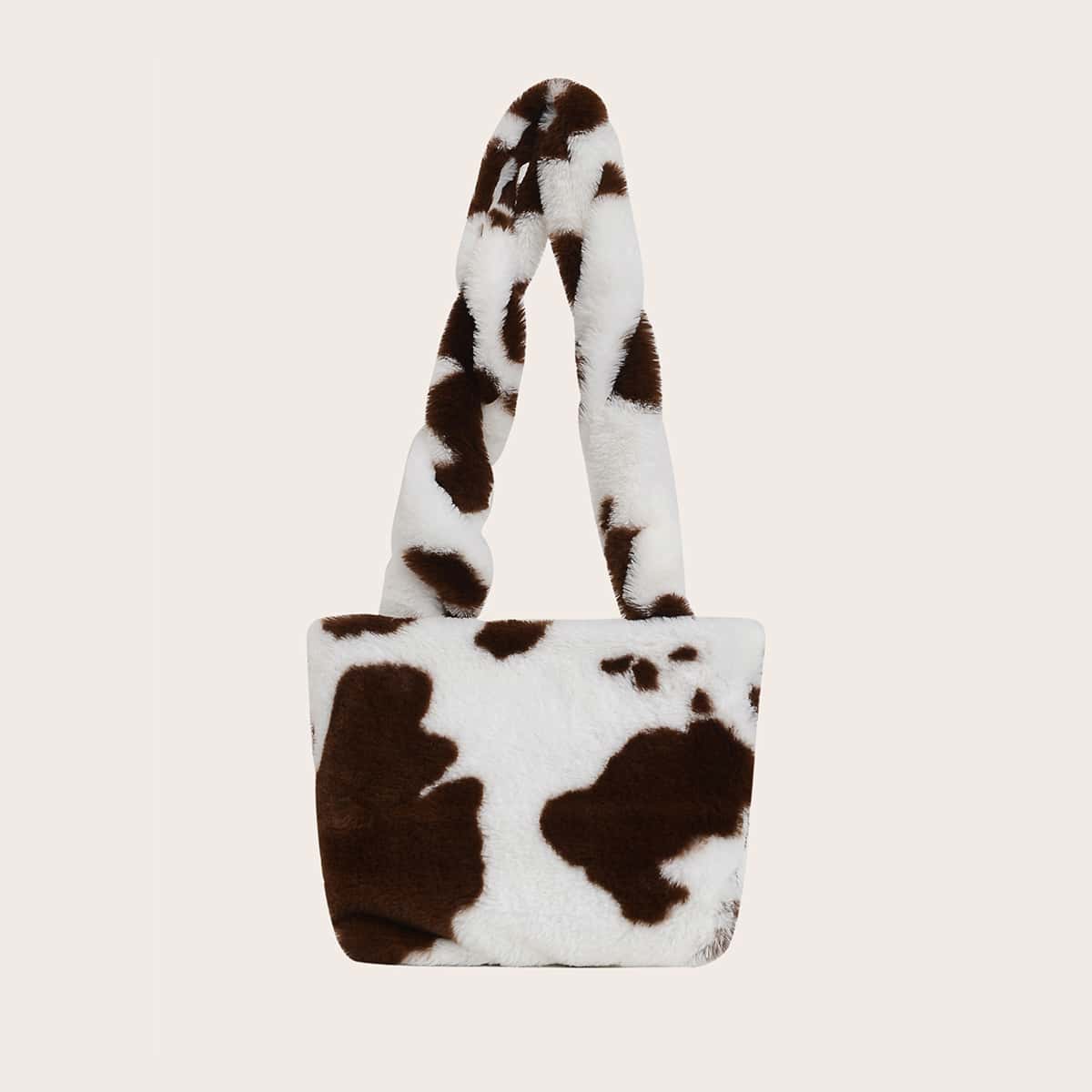 

Cow Pattern Shoulder Bag, Brown