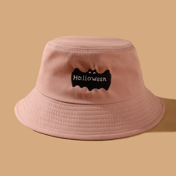 

Halloween Embroidery Bucket Hat, Pink