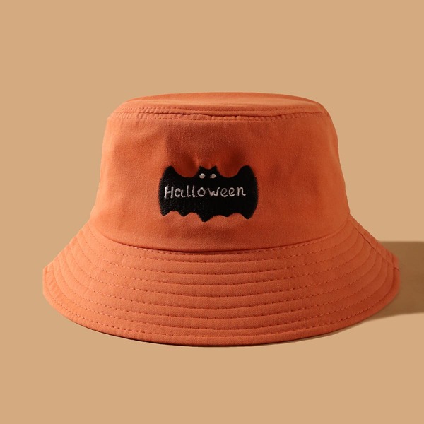 

Halloween Embroidery Bucket Hat, Orange