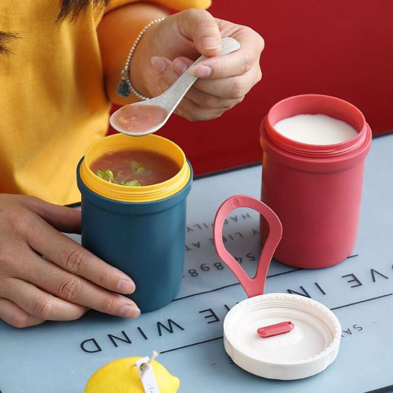 

1pc Random Portable Sealed Breakfast Soup Cup, Multicolor