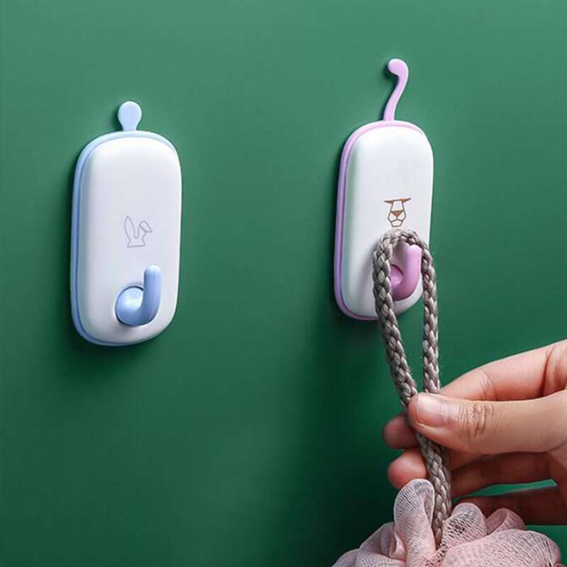 

6pcs Cartoon Print Storage Hook, Multicolor