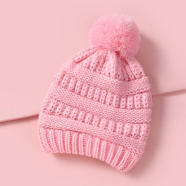 

Toddler Girls Plain Beanie, Baby pink