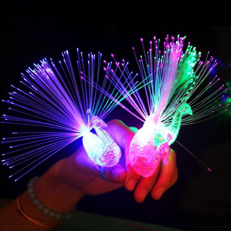 

3pcs Random LED Glow Peacock Finger Light, Multicolor