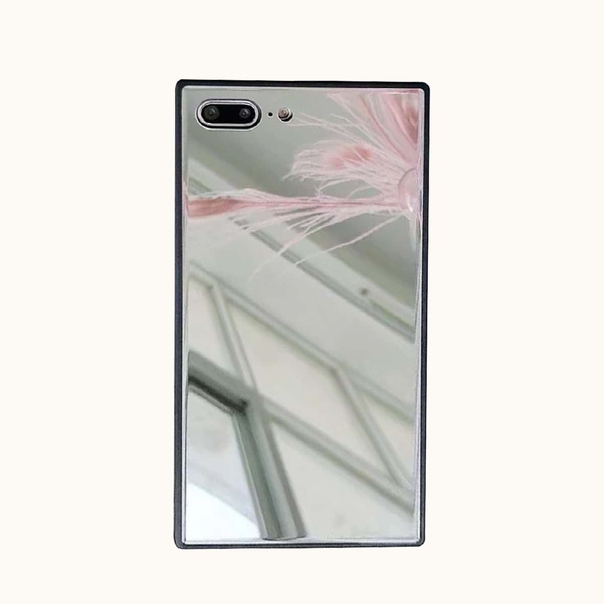 

Square Mirror iPhone Case, Black