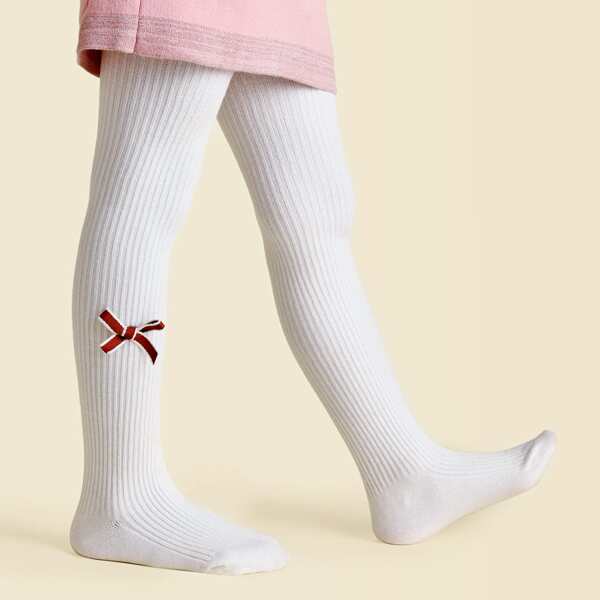 

Baby Ribbed Tights, White