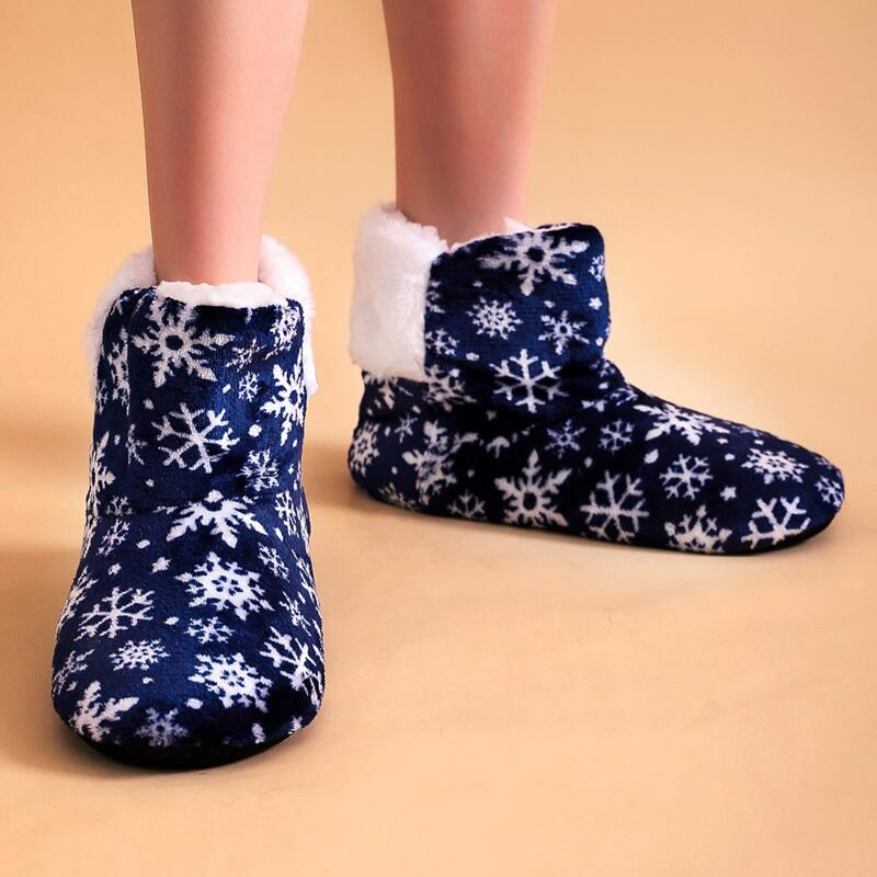 

Christmas Wide Fit Floor Socks, Navy blue