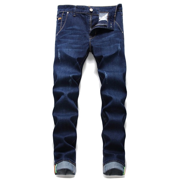 

Men Slant Pocket Skinny Jeans, Dark wash