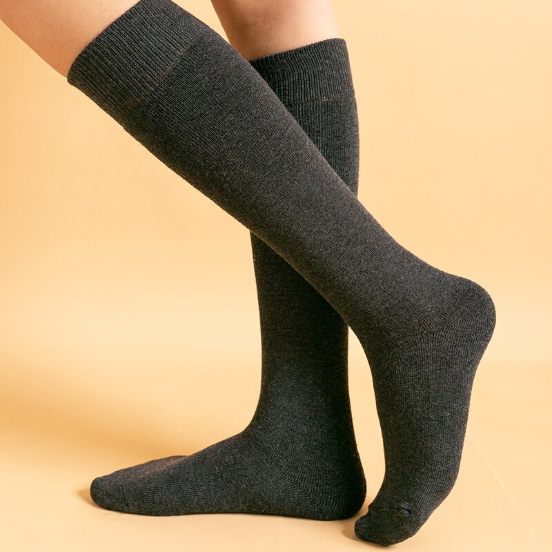 

Plain Over The Calf Socks, Dark grey