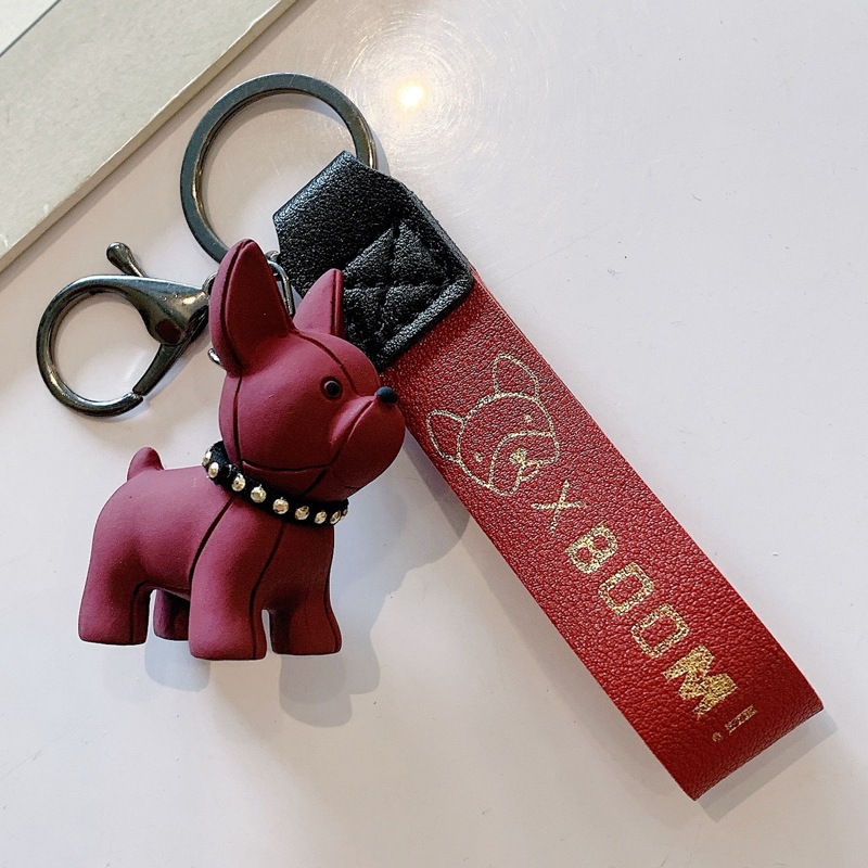 

1pc Dog Charm Keychain, Red