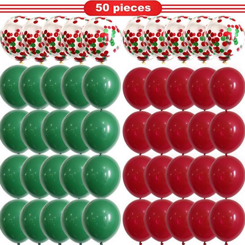 

50pcs Christmas Decorative Balloon Set, Multicolor