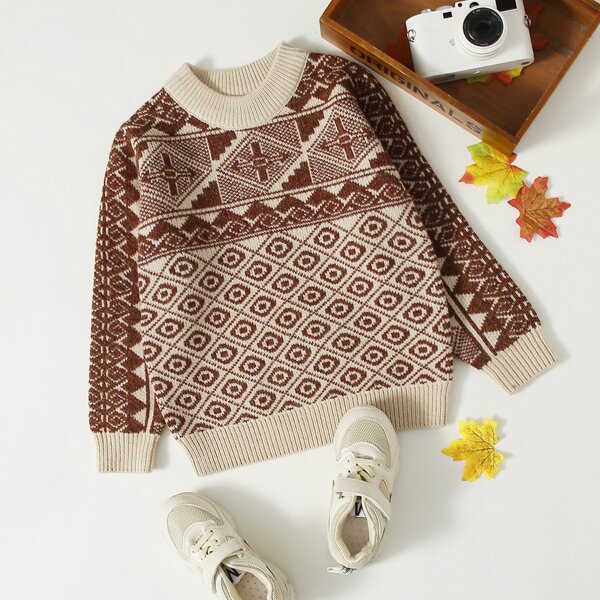 

Toddler Boys Argyle Pattern Sweater, Multicolor