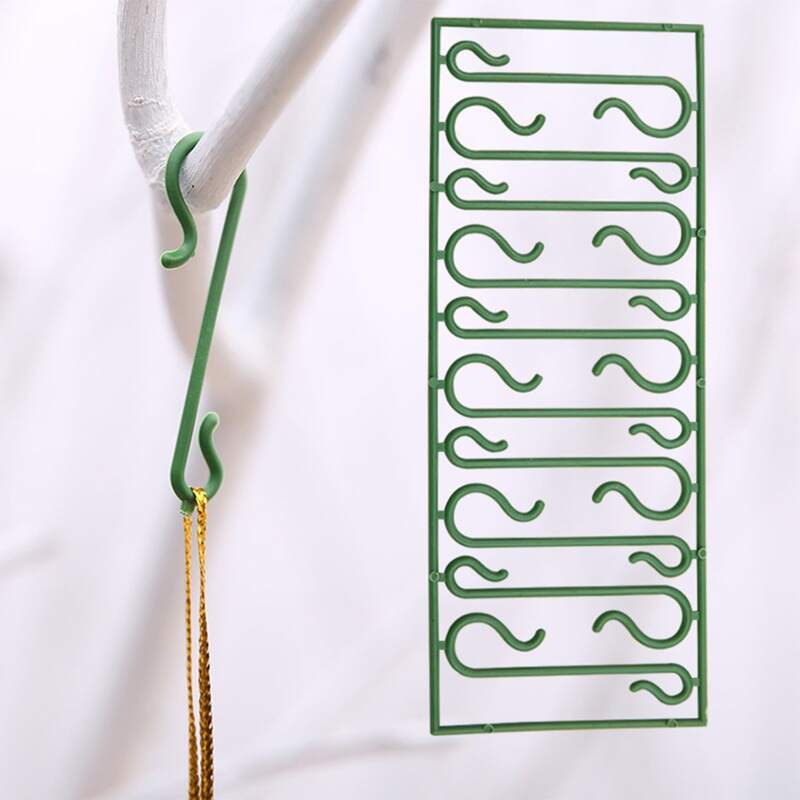 

10pcs S Shape Decorations Hook, Green