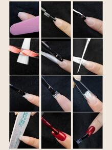 10pcs Nail Extension Fiber,Nail Supplies,Nail Tools,Nail Art Tools,Back To School,Nails,Nail Tools For Press On Nails - Clear - View 4