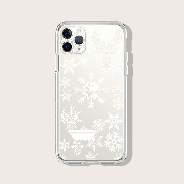 

Christmas Snowflake Clear iPhone Case, Multicolor