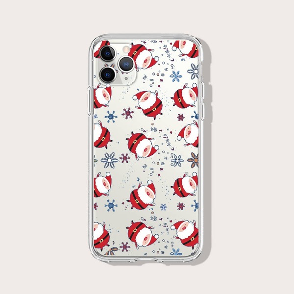 

Christmas Santa Clear iPhone Case, Multicolor