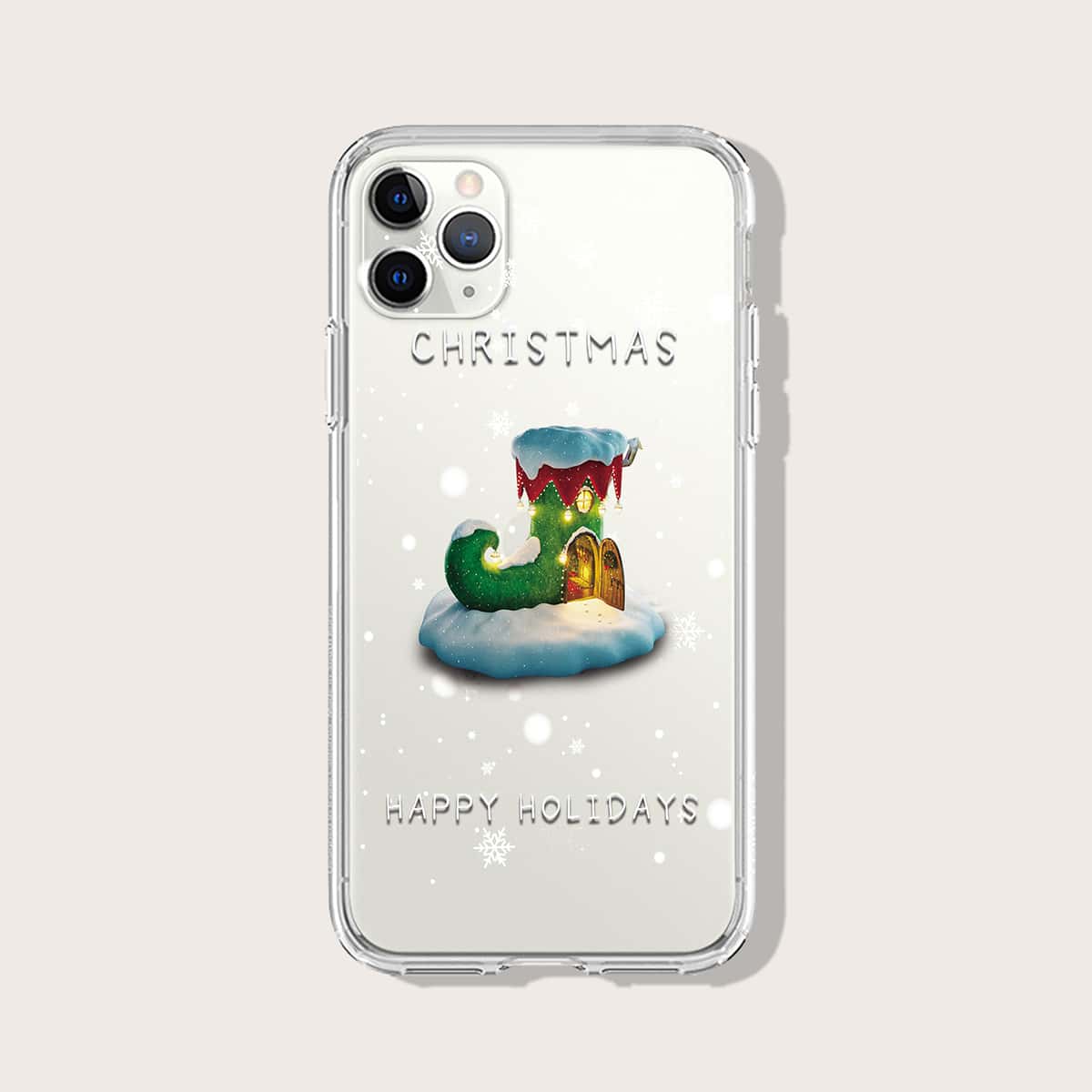 

Christmas Socks Clear iPhone Case, Multicolor