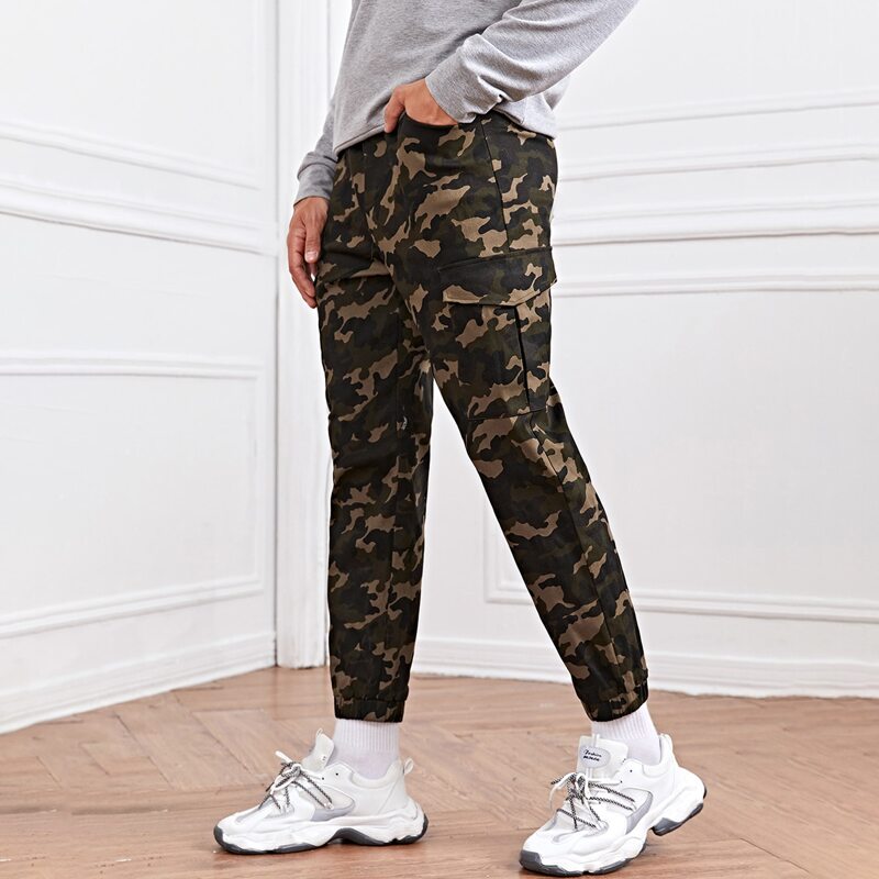 

Guys Flap Pocket Camo Cargo Pants, Multicolor