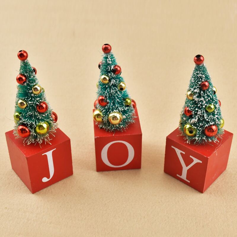 

3pcs Christmas Tree Decorative Object, Multicolor
