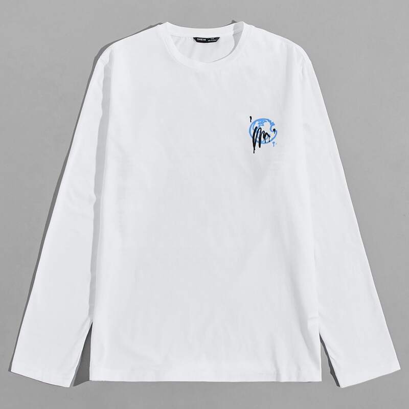 

Men Graphic Print Tee, White