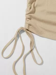 SHEIN Unity Dżersejowy podkoszulek ze ściągaczem z boku