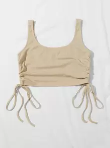 SHEIN Unity Dżersejowy podkoszulek ze ściągaczem z boku