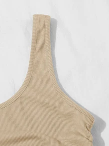 SHEIN Unity Dżersejowy podkoszulek ze ściągaczem z boku