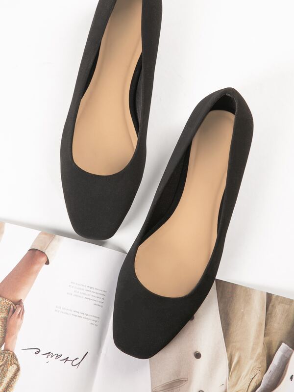 Vegan Leather Slip On Ballet Flats SHEIN USA