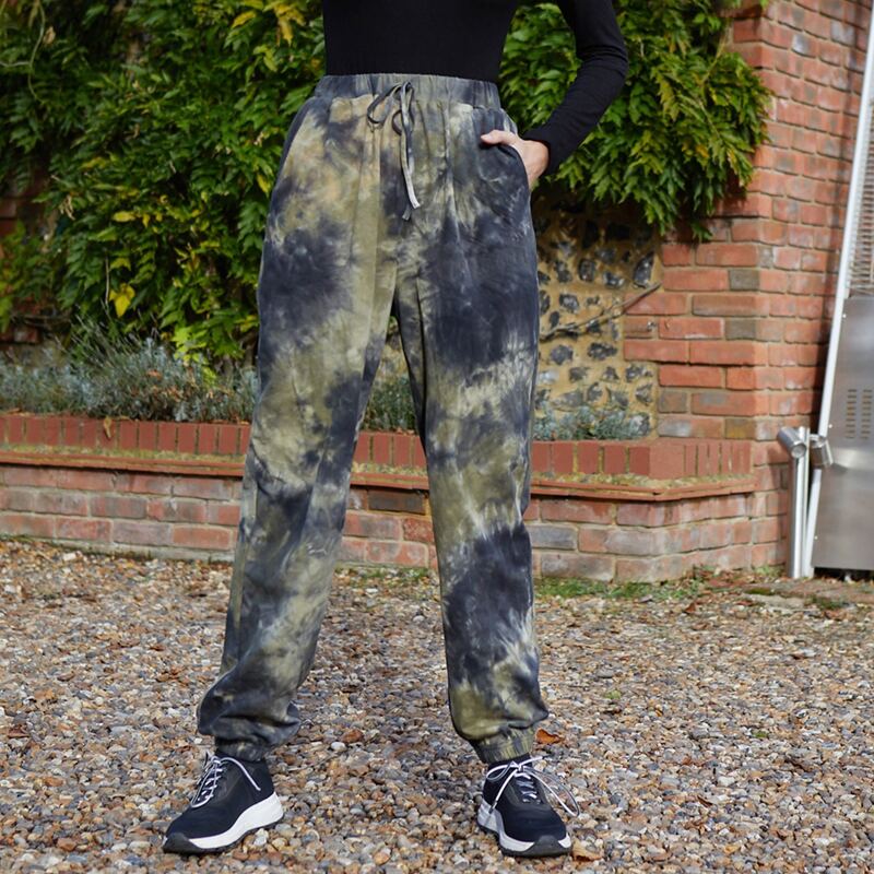 

Knot Waist Tie Dye Joggers, Multicolor