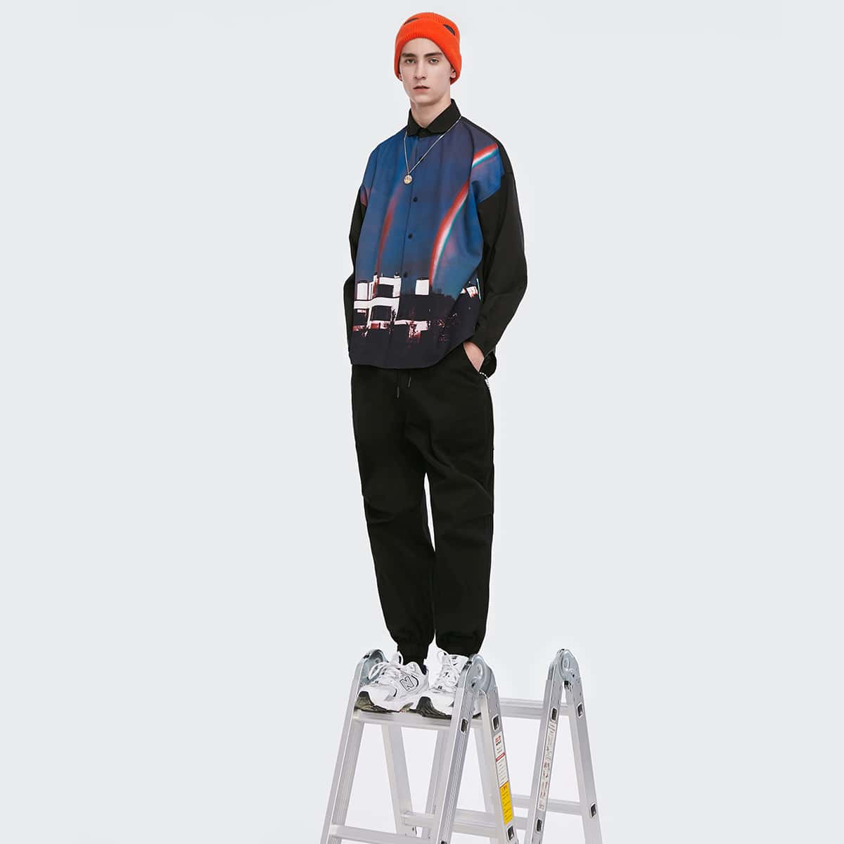 

Guys Tie Waist Slogan Graphic Sweatpants, Black