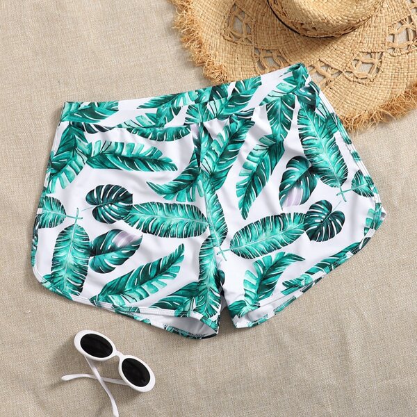 

Plus Tropical Bikini Shorts, Green