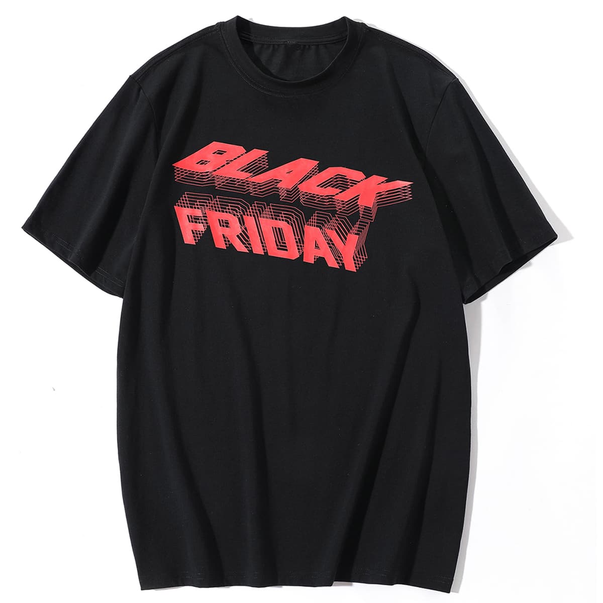 

Men Letter Graphic Tee, Black