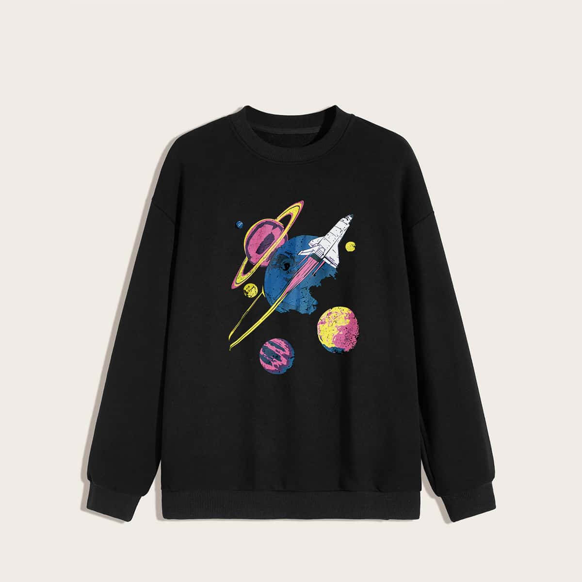 

Guys Planet Graphic Sweatshirt, Black