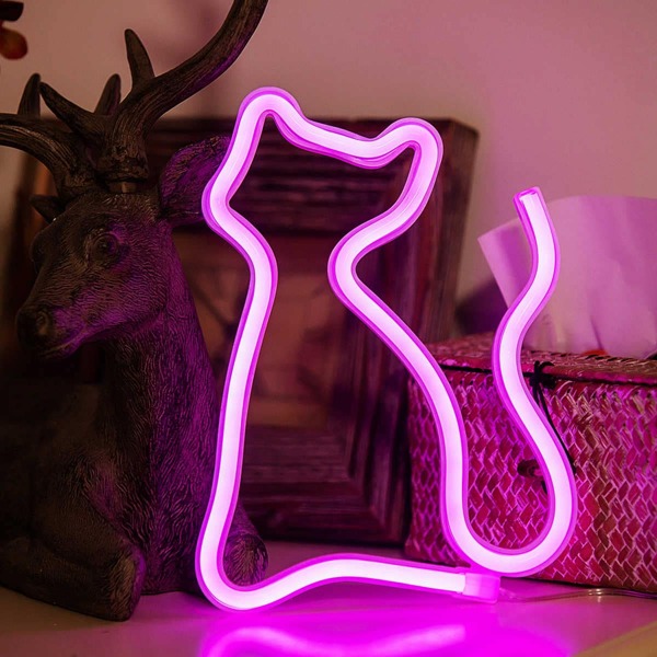 

1pc Cat Shaped Wall Lamp, Pink