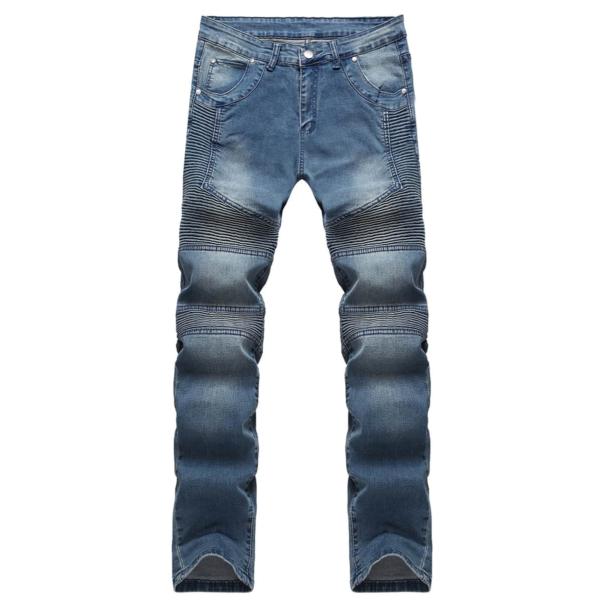 

Guys Ruched Skinny Jeans, Light wash